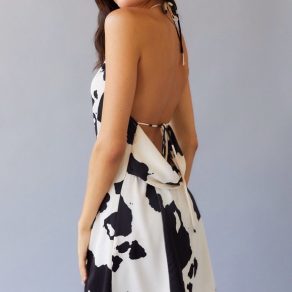 Urban Outfitters Cow Print Mini Dress - Picture 2 of 12